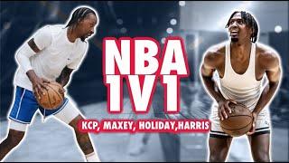 CRAZY NBA 1V1'S WITH TYRESE MAXEY, KCP, AARON HOLIDAY, AND JORDAN HARRIS!!  Part 1 !