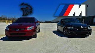 Hellcat swapped Honda Accord RACES 650 HP BMW 335i