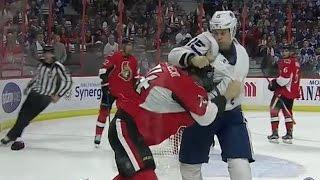 Matt Martin vs Mark Borowiecki Oct 12, 2016