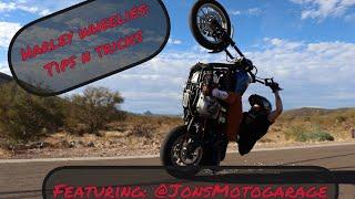 Tips and Tricks + First time struggles (Harley Wheelies) FT. @JonsMotoGarage