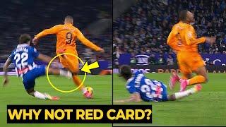 Real Madrid fans were FUMING after Carlos Romero's tackle on Mbappé didn't result in RED CARD