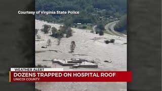 Flooding from Hurricane Helene strands dozens on East Tennessee hospital roof, floods portions of I-