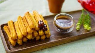 X-Chef: CHURROS RECIPE - How To Make Churros & Hot Chocolate Recipe No Oven Cooking Tips