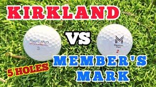 Kirkland Signature (*Version 2) VS Member's Mark Golf Ball 5 Hole Cringe Golf Match