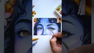Krishna Eyes ️ | #art #krishna #shorts #drawing #youtubeshorts #viral #radhakrishna