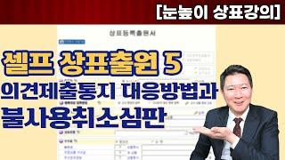 [셀프상표출원] 의견제출통지 유형과 대응방법, 불사용취소심판