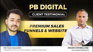 ÖRJAN STRINDLUND Testimonial For Pritam Bhadra & PB DIGITAL! GoHighLevel Web & Funnel Design Agency