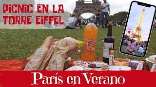 #parisverano #parispicnic ¿ Cómo es París en Verano? Picnic frente a la Tour Eiffel