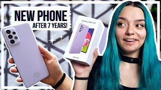 Getting a new phone after 7 years! // (A not so techy) Samsung Galaxy A52s 5G unboxing 