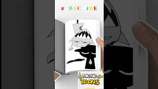 Evil WIZARD Sprunki!? Scary & Powerful Flipbook Animation  #shorts