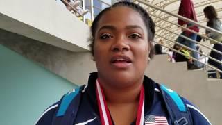 Laulauga Tausaga interview after dominating 2017 Pan Am Junior discus