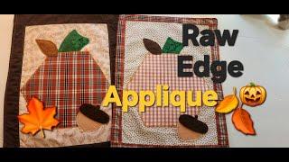 Machine Applique Blanket Stitch, Hexagon Raw Edge Applique For Pumpkin Applique, Pumpkin #sewingtips