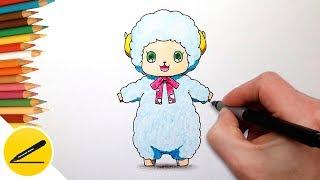 How to draw a cute Sheep Macaron from Amagi Brilliant Park | Video Tutorials