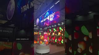 transparent film screen in ISE2024 #leddisplaymanufacturer #ledscreen #transparentscreen