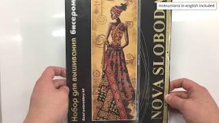 Mysterious African Woman Bead Embroidery Kit (Nova Sloboda HD2079)