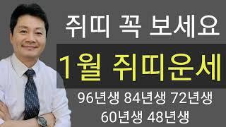 쥐띠  신년운세 2025년 1월달   96년생 84년생 72년생 60년생 48년생  전화상담 및 방문상담 051-805-4999