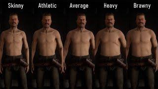 Red Dead Online - Comparing Every Male Body Type AND How Weight Impacts Body Shape