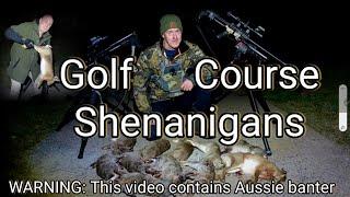 Shooting Rabbits at the Golf Course || Air Rifle pest control