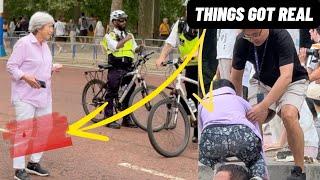 MAYHEM AT BUCKINGHAM PALACE LEAVES WOMEN WOUNDED AS POLICE TRY TO TAKE CONTROL