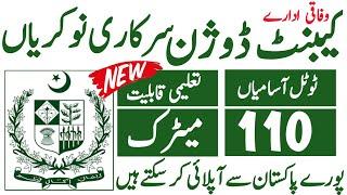 Fedral cabinet devision fedral government jobs 2023||today all jobs update