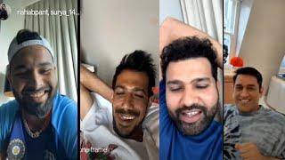 Rishabh Pant, Rohit Sharma, Surya Kumar Yadav, Chahal || Instagram Live