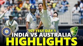 India vs Australia Highlights 1st Test 2024 Day 1 | IND VS AUS