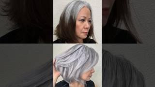 Transition to #GrayHair in one day with #GuyTang #SilverMoon