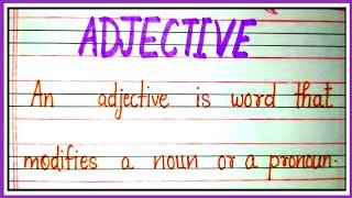 What is adjective | parts of speech | What do you understand by Adjective ||