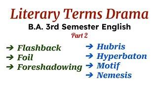 Literary Terms Drama 3rd semester//B.A 3rd semester English Unit 3 //