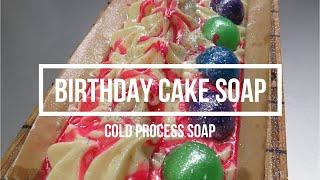 Birthday Cake cold process soap