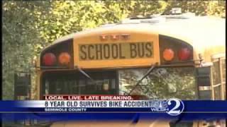 Girl Hit By Bus: Bike Helmets Save Lives