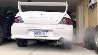 EVO 7 GTA Cold start - Tomei Ti Expreme Catback system (stock cat & downpipe)