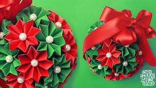 How to make a Christmas origami venus kusudama 