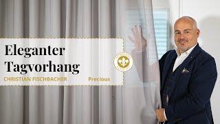 Eleganter Tagvorhang von Christian Fischbacher, Precious. Lichtbeständiges Seidenmischgewebe.