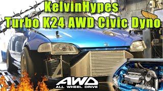 Kelvin Hypes Turbo K24 AWD Civic Dyno