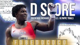 Frederick Richard - Floor Exercise D score analysis - (U.S. Olympic Trials)