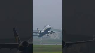 Ryanair departing runway 16 at Cork Airport on foggy morning ryanair #boeing737 #airbus