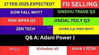 LATEST SHARE MARKET NEWS17 FEBNIFTY NEWSSINDU TRADE SHARE NEWS RBM INFRA NEWS ZEN TECH PART-1&2