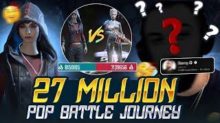 Pk3 To Pk9 Popularity Battle Journey - 27 Million Popularity Snipe - Popularity Battle Pubg Mobile