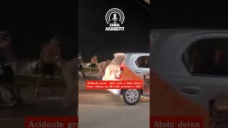 Acidente grave na BR476, entre carro e moto deixou 2 vítimas. O trânsito ficou complicado no local.