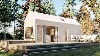 Shipping Container House - Beautiful in WHITE - Tiny House On Field