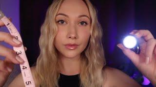 ASMR Pointless Inspection | Up-Close Face Exam (clicky unintelligible whispers, minimal talking)