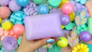 Soap boxes with glitter foam&starchClay crackingCutting soap cubes 4K