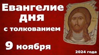 Евангелие дня с толкованием  9 ноября  2024 года