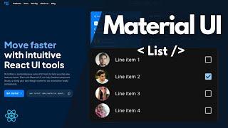 Build a List - Learn Material UI Components in React