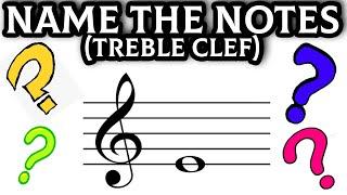 Name the Notes - Music Notation Quiz (treble clef)