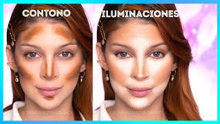 MAQUILLAJE CONTORNO E ILUMINACIÓN DEL ROSTRO PASO A PASO