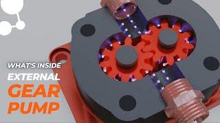 External Gear Pump | Hydraulic Pump | 3D Animation