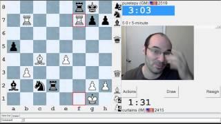 5 minute chess #515: IM Greg Shahade vs GM puretepy