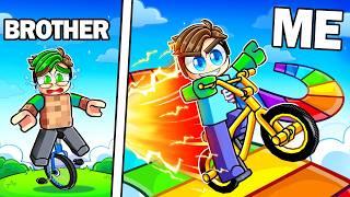 Beating My Brother in Roblox Bike Training Simulator!